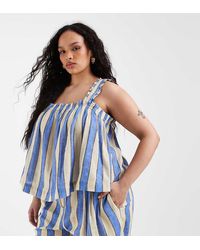 ASOS - Asos Design Curve Delilah Stripe Beach Cami Top - Lyst