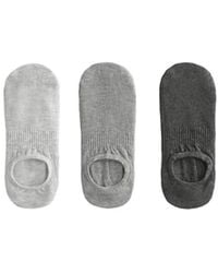 Oysho - 3 Pairs Of High-cut Cotton Blend Invisible Sports Socks - Lyst