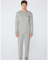 Tezenis - Long Piping Cotton Pyjamas - Lyst