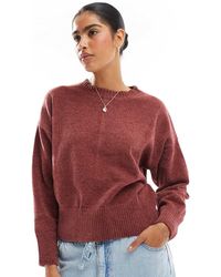 Pull&Bear - Chenille Knit Sweater - Lyst