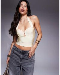 ASOS - Bandage Scoop Detail Halter Neck Top - Lyst
