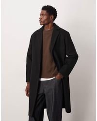 ASOS - Wool Look Relaxed Longline Coat - Lyst