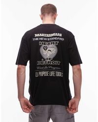 Carhartt - Camiseta Negra De Corte Suelto Con Motivo Estampado Arcan De - Lyst