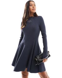 & Other Stories - Contoured Rib Knitted Mini Dress With Flared Hem - Lyst