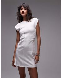 TOPSHOP - Getailleerde Mini Jurk Met Structuur - Lyst
