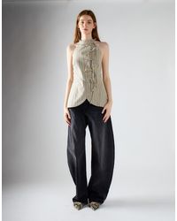 Glamorous - High Neck Bow Detail Top - Lyst