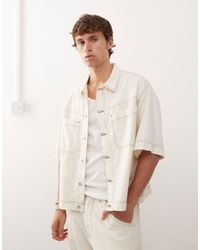 Collusion - Chemise oversize d'ensemble aspect lin - écru - Lyst