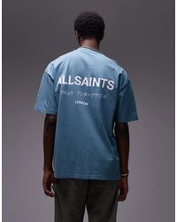 AllSaints - Underground - t-shirt oversize - iris - Lyst
