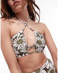 TOPSHOP - Halter Bikini Top - Lyst