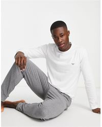 Emporio Armani - Bodywear Long Sleeve Top And Lounge joggers - Lyst