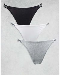 Juicy Couture - 3 Pack Logo Waist Band Thong - Lyst
