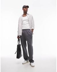 TOPMAN - Pleat Front Straight Leg jogger - Lyst