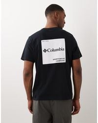 Columbia - Camiseta Negra Con Recuadro Del Logo En La Espalda Csc De - Lyst
