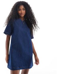 ASOS - Denim T-Shirt Mini Dress - Lyst