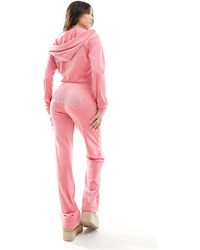 Juicy Couture - Diamante Velour Tracksuit Bottoms Co-ord - Lyst