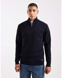 Threadbare - Textured 1/4 Zip Knitted Jumper - Lyst