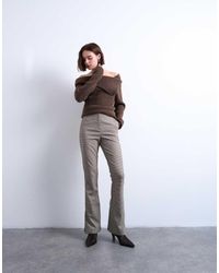 TOPSHOP - Co Ord Check High Waisted Tailored Trouser - Lyst