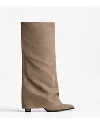 Bershka - Heeled Trousers Boots - Lyst