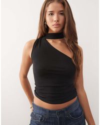 Weekday - Iza One Shoulder Halter Top - Lyst