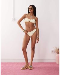 Reclaimed (vintage) - Scrunchie Bikini Bottom With Shirring - Lyst