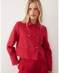 Mango - Linen Mix Short Jacket Co-ord - Lyst