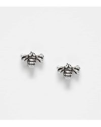 Kingsley Ryan - Pendientes De Botón De Plata De Ley Con Diseño De Abeja De - Lyst