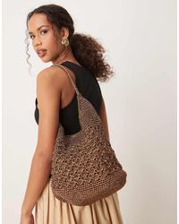 ASOS - – tragetasche mit makramee-design - Lyst