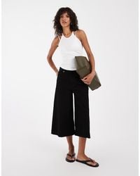 ASOS - Crop Wide Leg Jeans - Lyst