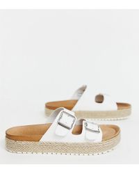 new look white flat sandals