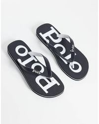 Polo Ralph Lauren - Bolt Logo Flip Flops - Lyst