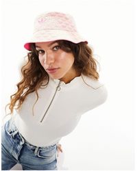 adidas Originals - Cappello da pescatore rosa con logo a trifoglio e monogrammi - Lyst