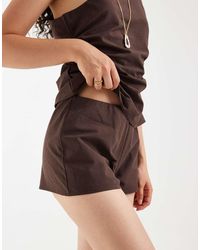 ASOS - Linen Blend Micro Shorts - Lyst
