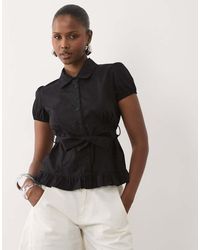 Motel - Closie Puff Sleeve Blouse - Lyst