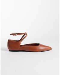 & Other Stories - Real Leather Strap Ballerina Flats With Real Suede Lining - Lyst