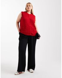 Vero Moda - Textured Jersey Pull On Trouser - Lyst