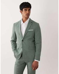 SELECTED - Linen Mix Slim Fit Blazer - Lyst