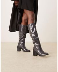 Raid - Renzo - bottes montantes à talon carré - noir - Lyst