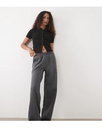 ASOS - Asos Design Tall Wide Leg Brushback Jogger - Lyst