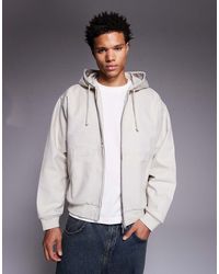 Faded Store - Core Canvas Hooded Zip Through Jacket - Lyst