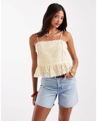 ONLY - Broderie Crop Cami - Lyst