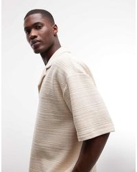 ASOS - Heavyweight Oversized Polo Shirt With Satin Chest Embroidery - Lyst