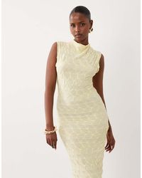 Vila - Textured Jersey Maxi Dress - Lyst
