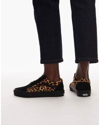 Vans - Old skool - baskets à imprimé léopard - noir - Lyst