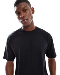 Hollister - T-Shirt College A Maniche Corte Nera - Lyst