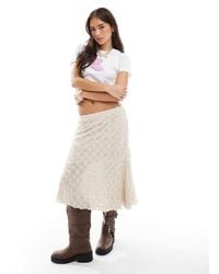 Object - Gonna Con Orlo Asimmetrico Color Crema - Lyst