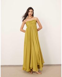 ARRANGE - Super Full Trapeze Cami Godet Maxi Dress - Lyst
