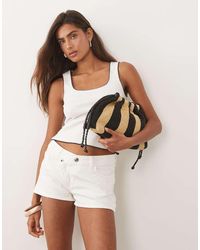 Mango - Teen Cross Waist Denim Short - Lyst