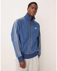 adidas Originals - Firebird Denim Track Top - Lyst