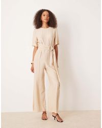 Mango - Belt Detail Jumpsuit - Lyst