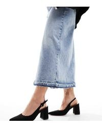 ASOS - Wide Fit Sutton Slingback Mid Block Heeled Shoes - Lyst
